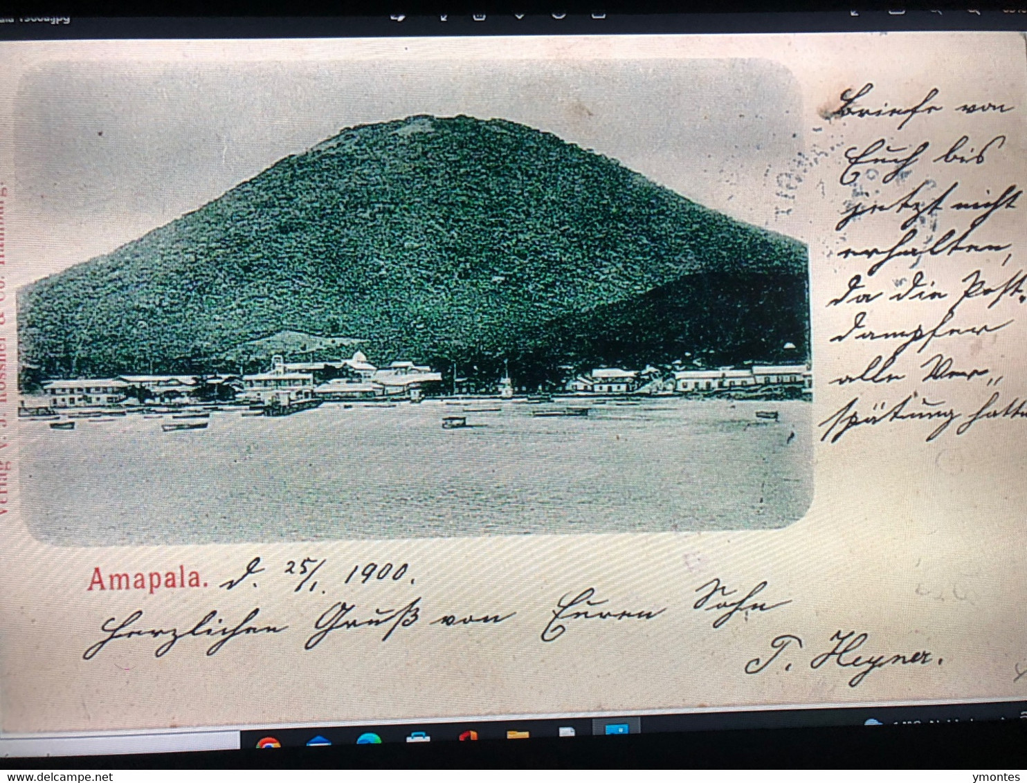 First Postcard Circulated Known From Honduras On January 26th, 1900 - Honduras