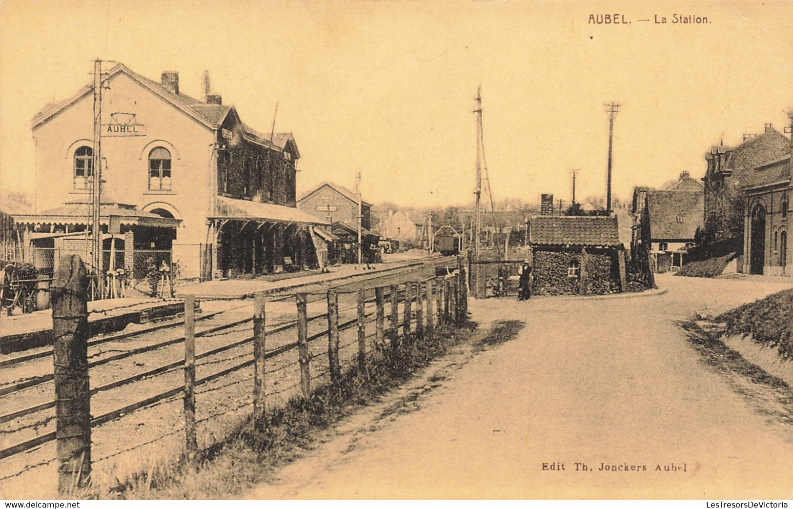 CPA - Belgique - Aubel - La Station - Edit. Th. Jonkers - Desaix - Gare - Animé - Aubel