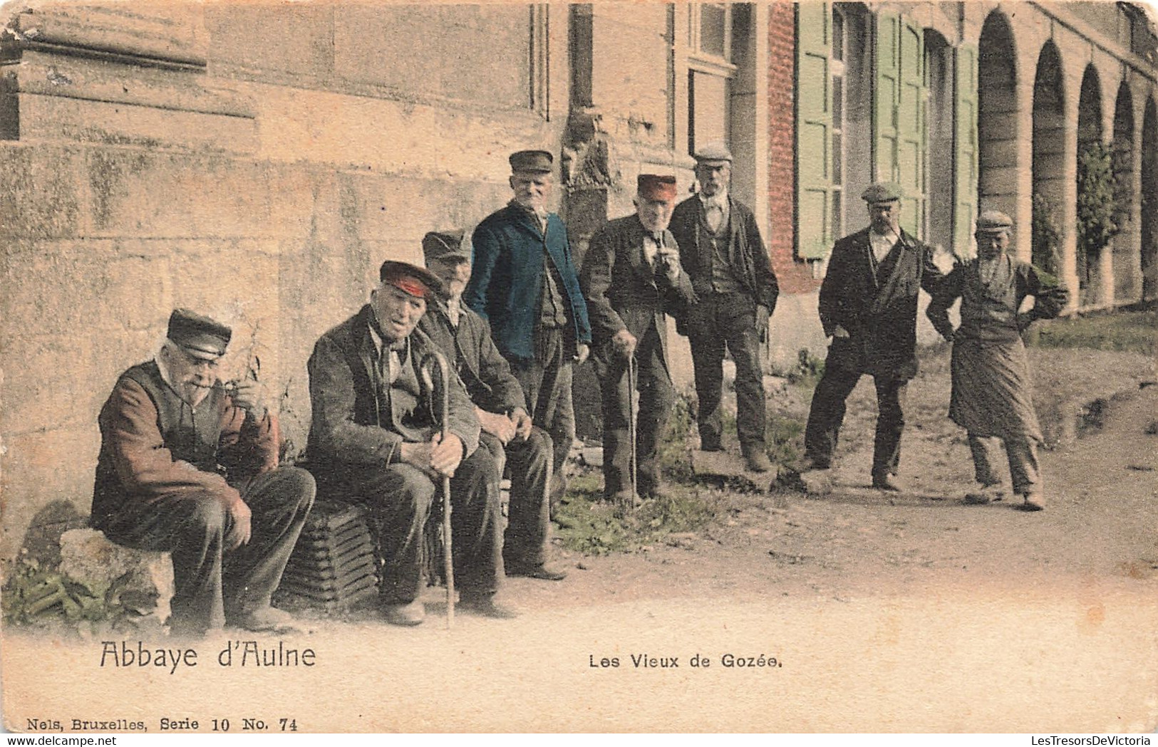 CPA - Belgique - Gozée - Abbaye D'Aulne - Les VIeux De Gozée - Précurseur - Colorisé - Animé - Oblitéré 1910 - Charleroi