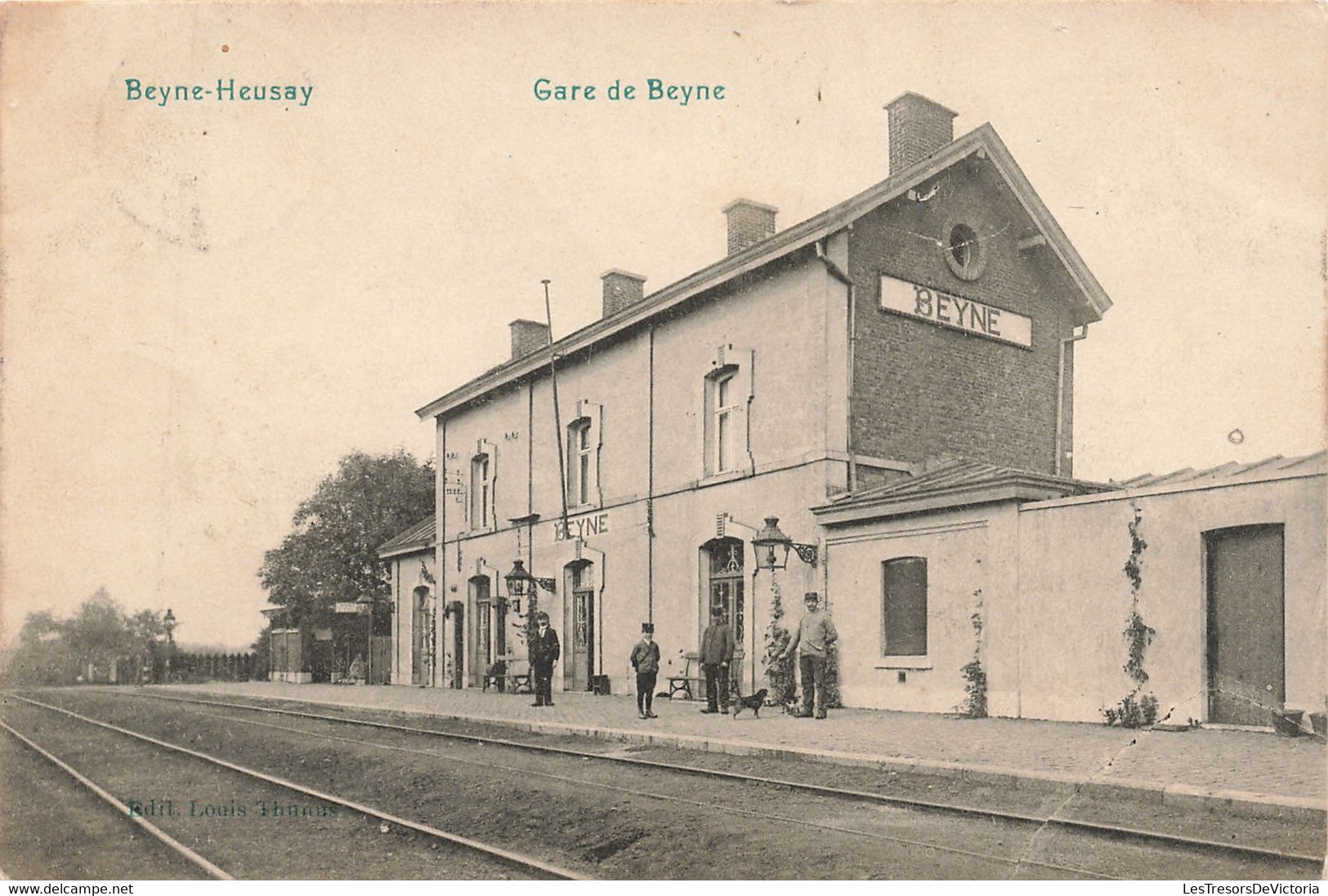 CPA - Belgique - Beyne Heusay - Gare De Beyne - Edit. Louis Thunus - Animé - Oblitéré Beyne Heusay 1911 - Beyne-Heusay