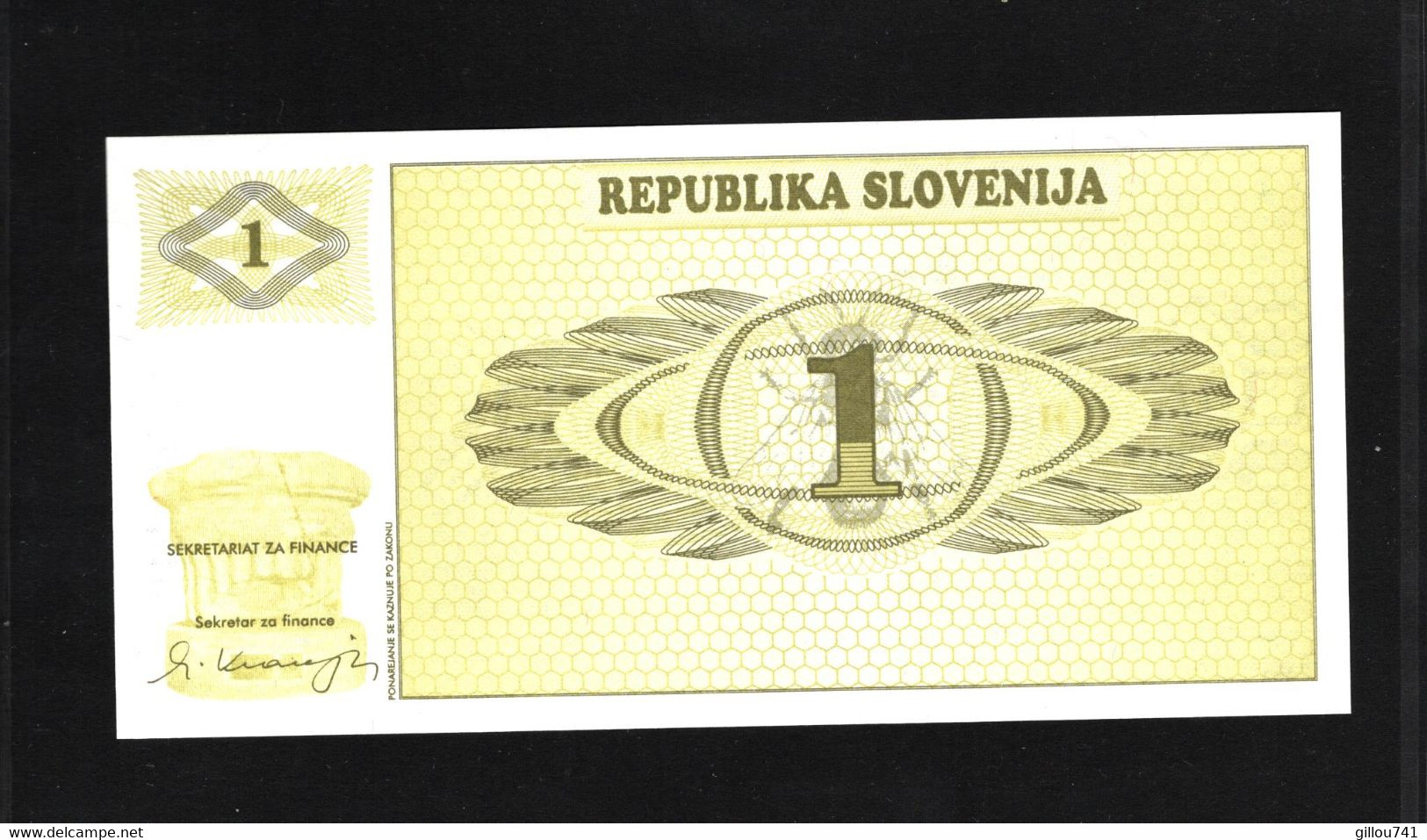 Slovénie, 1 Tolar, 1990-1992 Issue - Slovénie