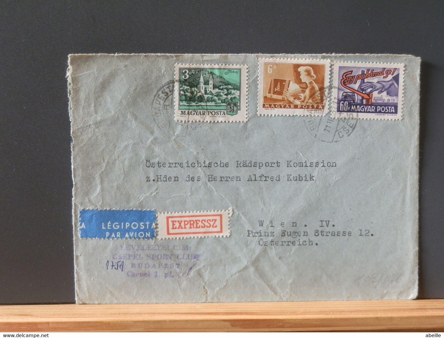 103/026 LETTRE EXPRESSZ POUR AUTRICHE - Cartas & Documentos