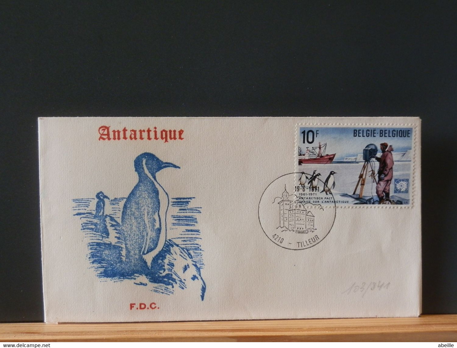 103/041  FDC BELGE  1971 - Traité Sur L'Antarctique