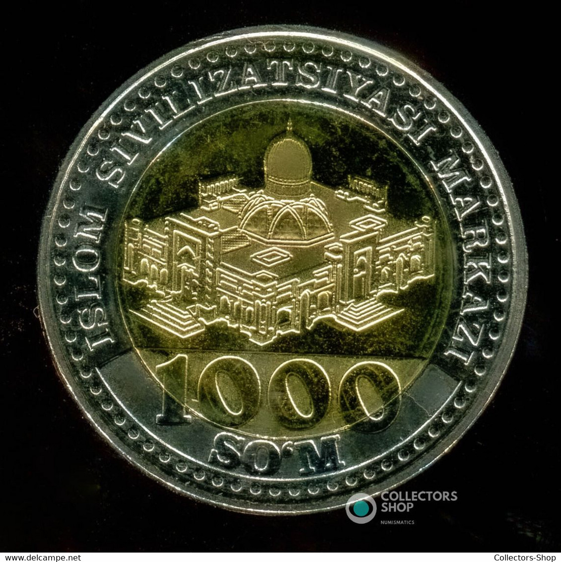 UZBEKISTAN: New Bimetall Bi-metall Coin 1000 Sum Som 2022 Bi-metallic UNC KM#NEW Islamic Civilization Center - Uzbekistan