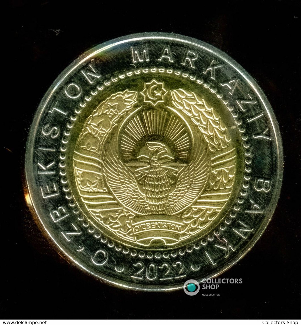 UZBEKISTAN: New Bimetall Bi-metall Coin 1000 Sum Som 2022 Bi-metallic UNC KM#NEW Islamic Civilization Center - Uzbekistan