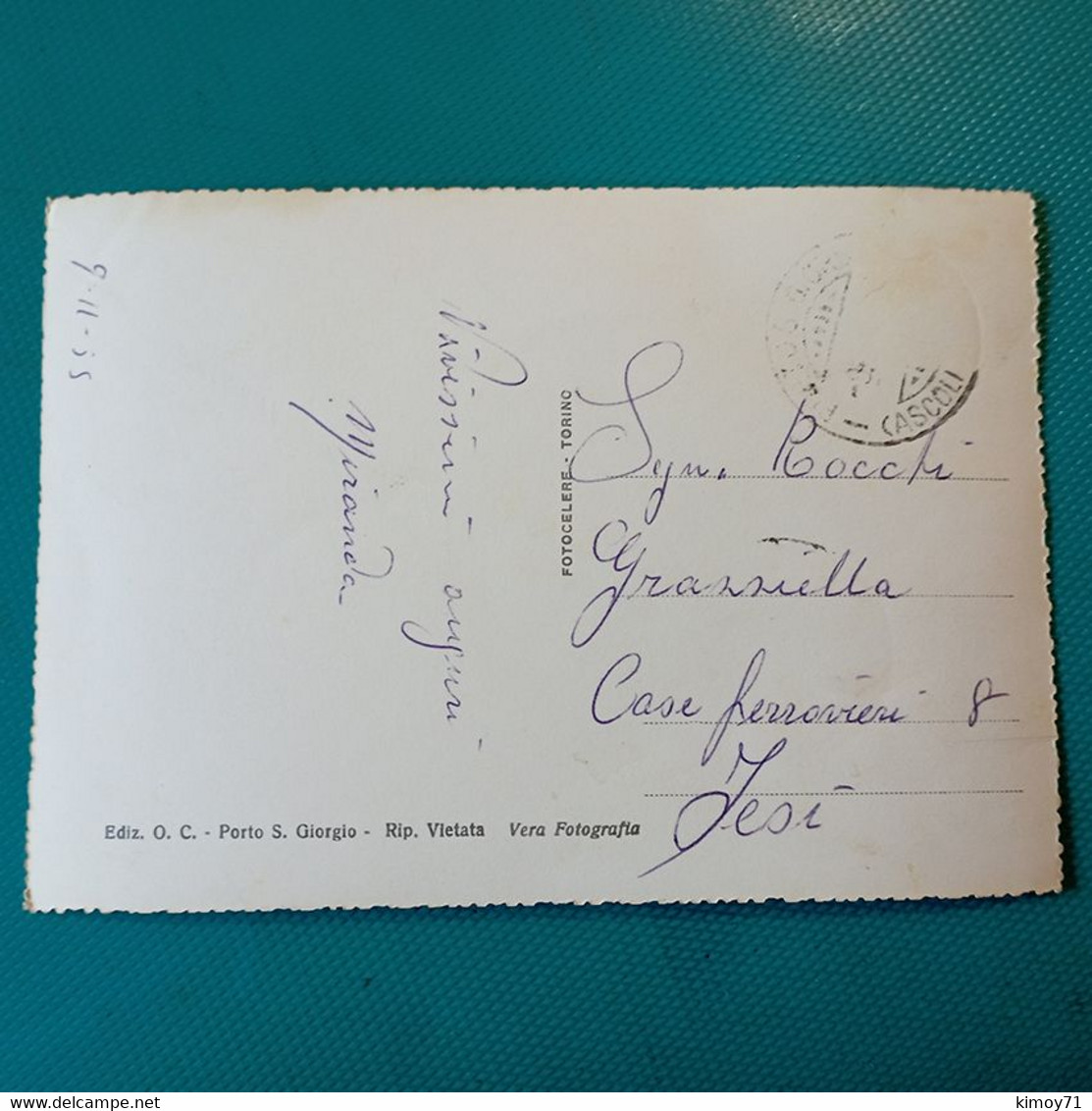 Cartolina Porto S. Giorgio - Grand Hotel S. Giorgio. Viaggiata 1955 - Fermo