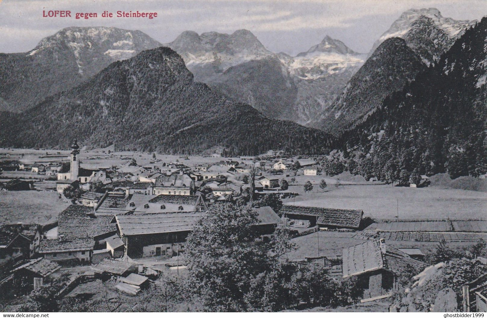 RARE AUSTRIA SALZBURG LOFER LITHO GEGEN DIE STEINBERGE KAISERLICHE POST Verlag : JOS. SCHMIDT  KAISER STAMP - 1900's CPA - Lofer