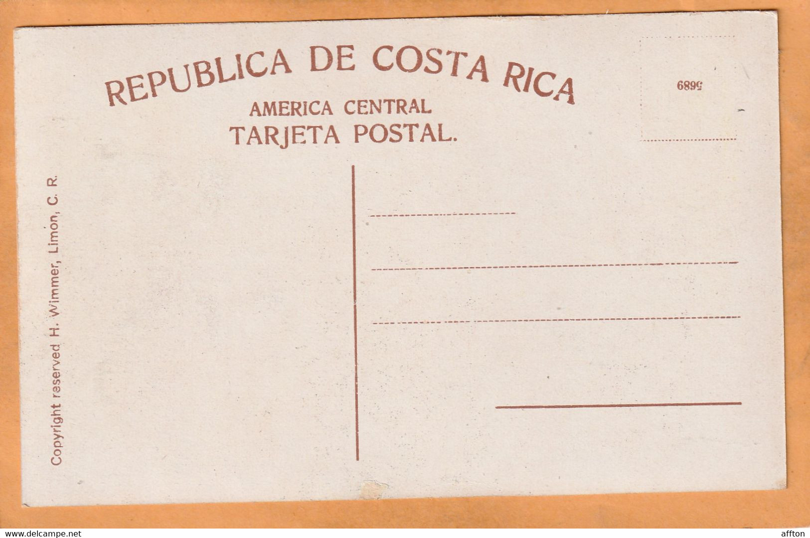 Costa Rica Old Postcard - Costa Rica
