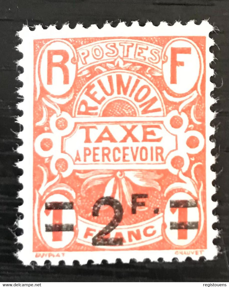 Timbre Taxe Neuf* Réunion 1927 - Timbres-taxe