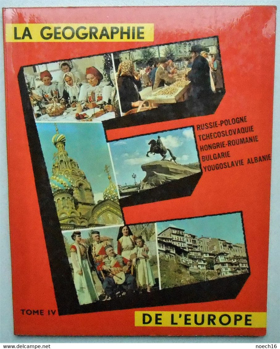 4 Albums chromos complets - La Géographie de l'Europe, 4 tomes - Timbre Tintin, Editions du Lombard