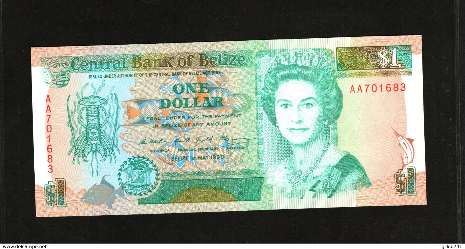 Belize, 1 Dollar, 1990-1994 Issue, Queen Elizabeth - Belice