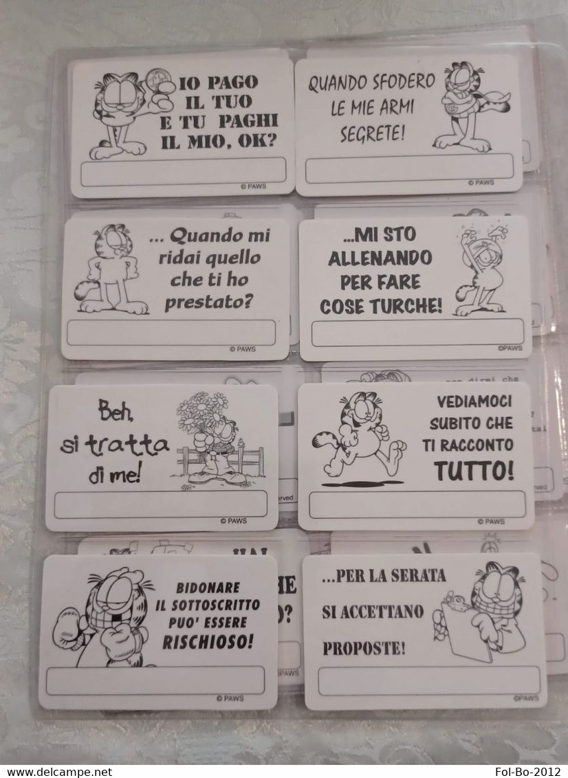 GARFIELD serie completa card 23 bianche+14 oro.PAWS All rights reserved.