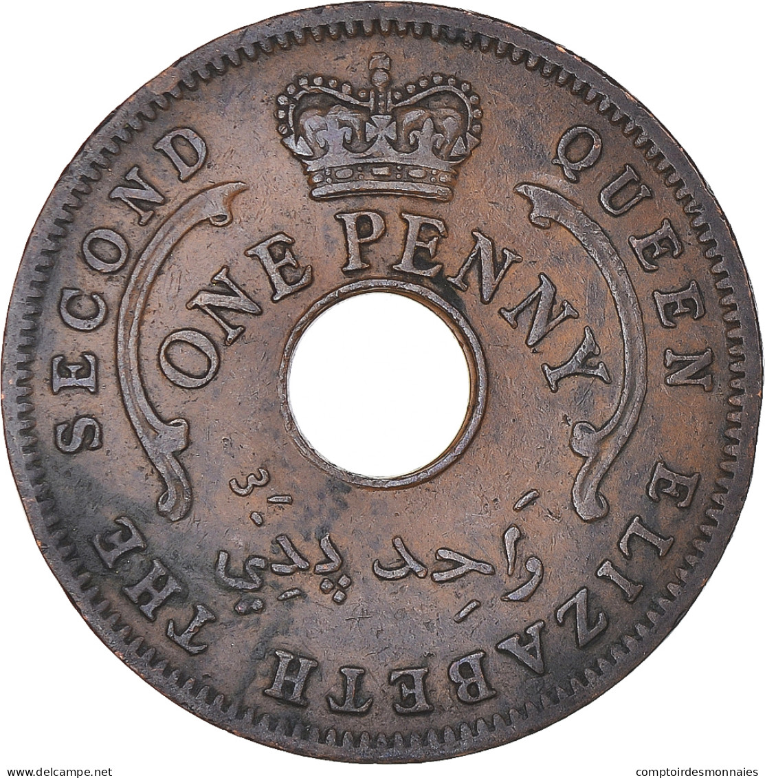 Monnaie, Nigéria, Elizabeth II, Penny, 1959, TTB, Bronze, KM:2 - Nigeria