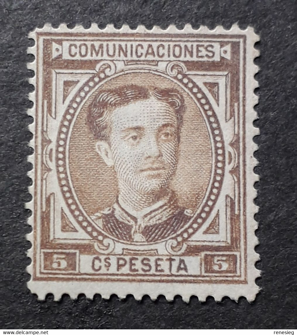 1876, Alphonse XII, 5c, Yv 163, NSG - Nuevos