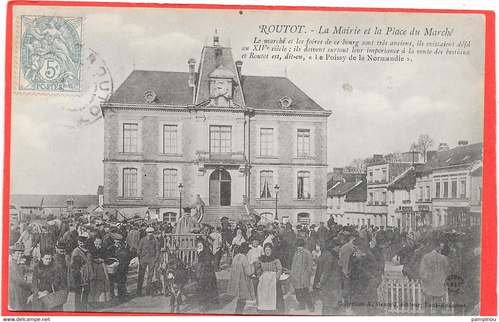 27 ROUTOT - La Mairie Et Place Du Marché - Animée - Routot