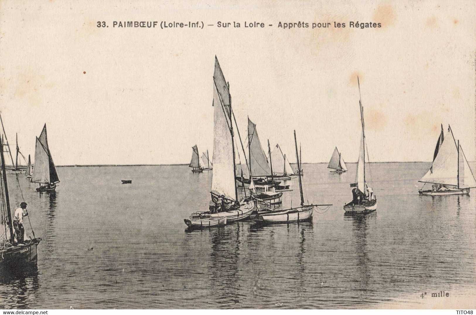 FR-44 LOIRE-ATLANTIQUE - PAIMBOEUF - Sur La Loire - Apprêt Pour Les Régates - Paimboeuf