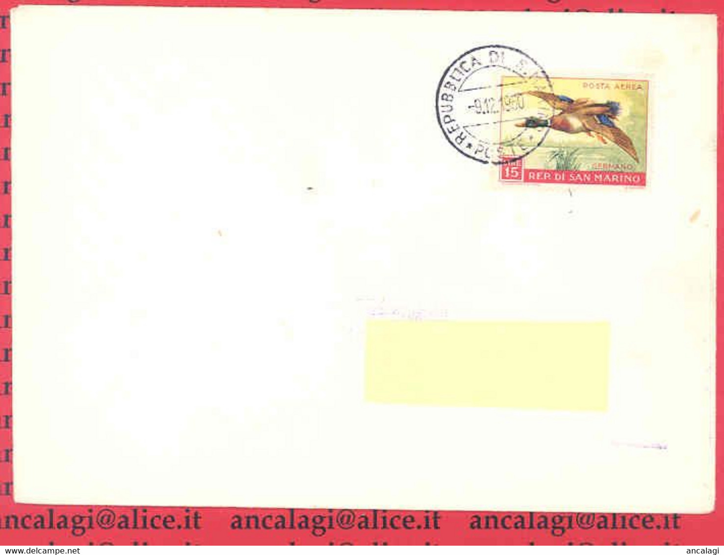 SAN MARINO 1960 - St.Post.027 - Biglietto Aperto "FAUNA AVICOLA" - Vedi Descrizione - - Covers & Documents