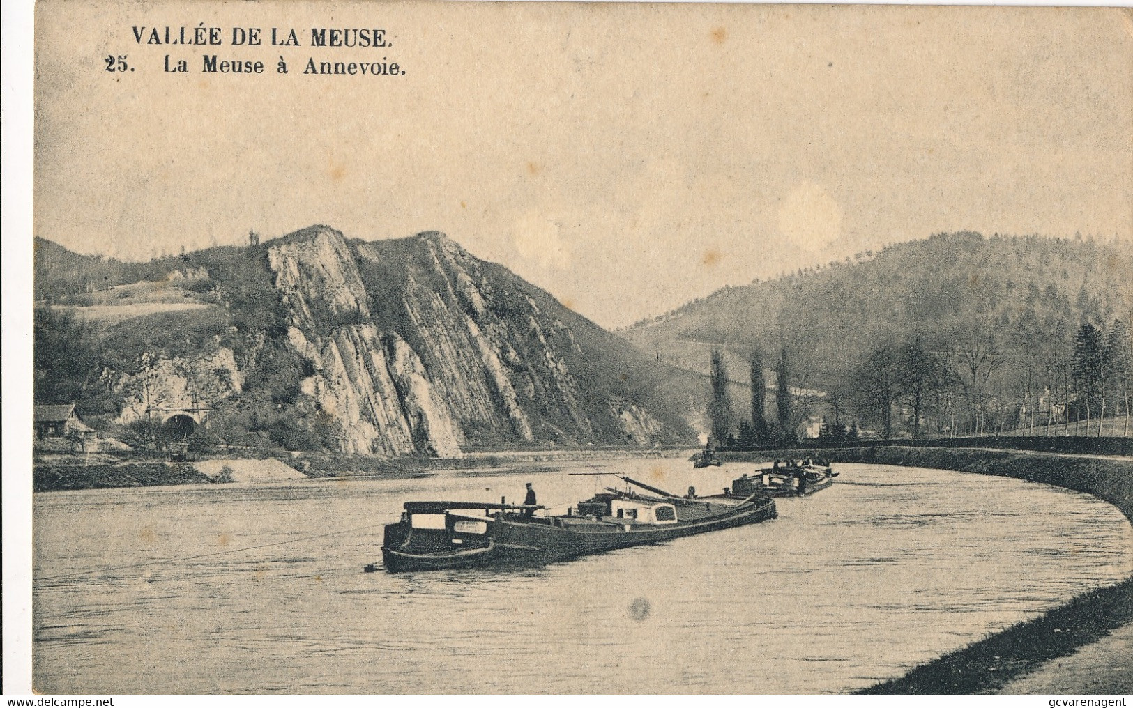 VALLEE DE LA MEUSE   LA MEUSE A ANNEVOIE      2 SCANS - Anhée