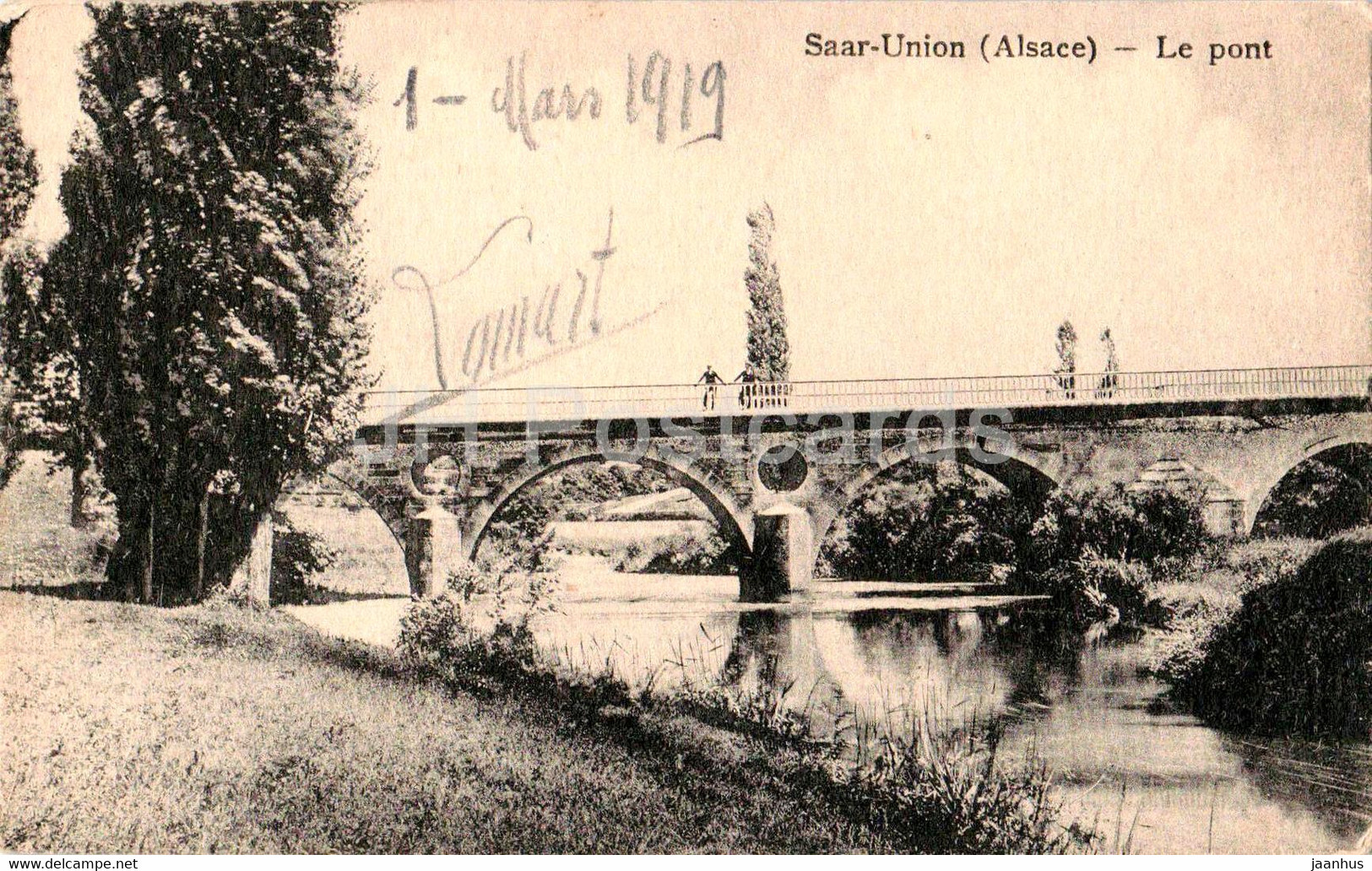Saar Union - Alsace - Le Pont - Bridge - Old Postcard - 1919 - France - Used - Sarre-Union