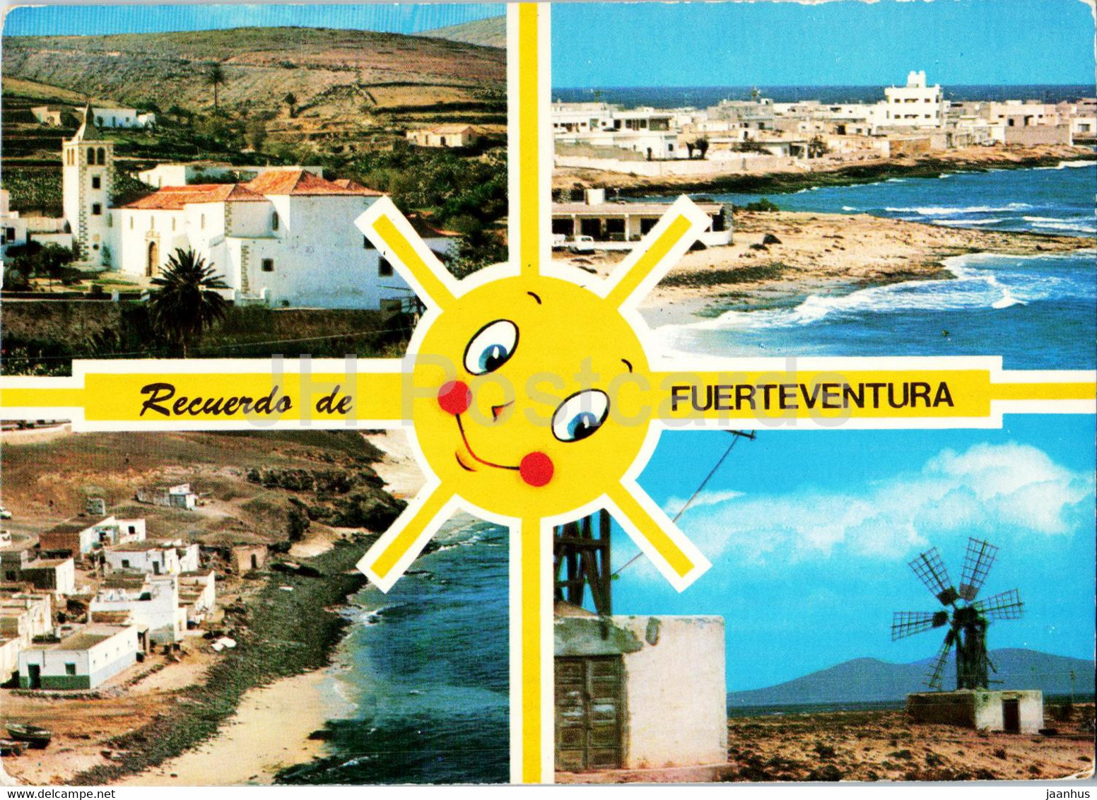 Islas Canarias - Recuerdo De Fuerteventura - Multiview - Windmill - 3146 - 1977 - Spain - Used - Fuerteventura