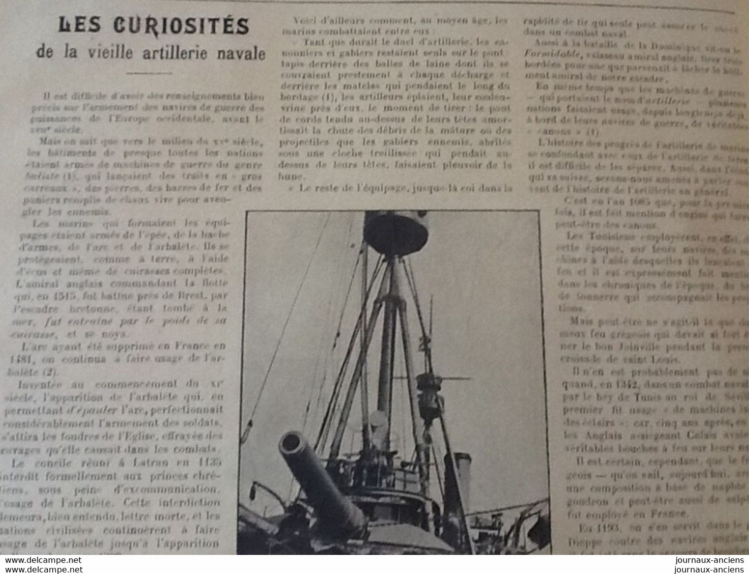 1904 A TRAVERS LE MONDE - SINGAPOUR - UNE EXCURSION EN ECOSSE - LES CURIOSITÉ DE LA VIEILLE ARTILLERIE NAVALE