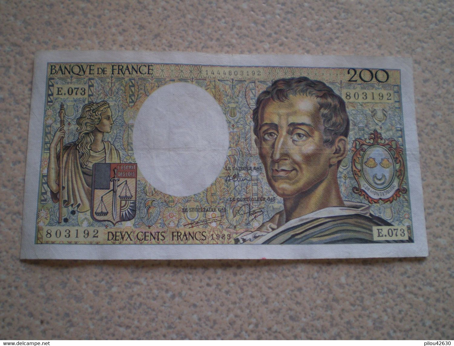 Billet De 200 Francs Montesquieu 1989 - 200 F 1981-1994 ''Montesquieu''