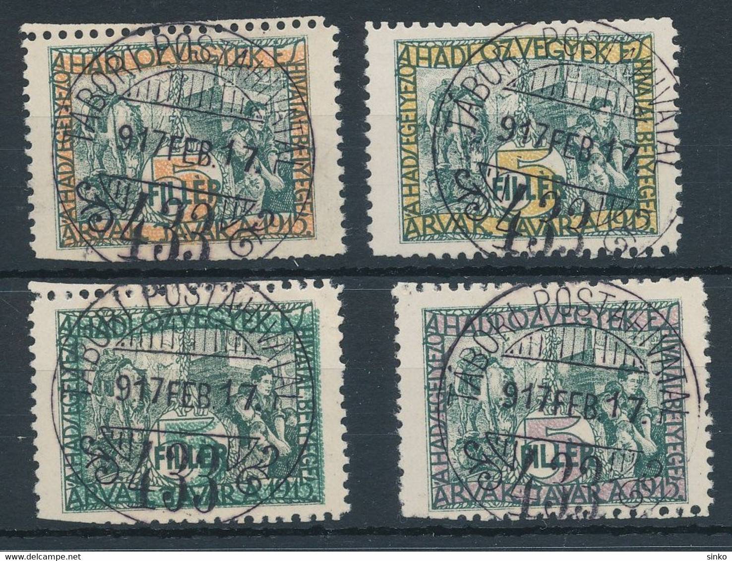 1915. Stamps Of The Military Aid Office For The Good Of Military Widows And Orphans - Souvenirbögen