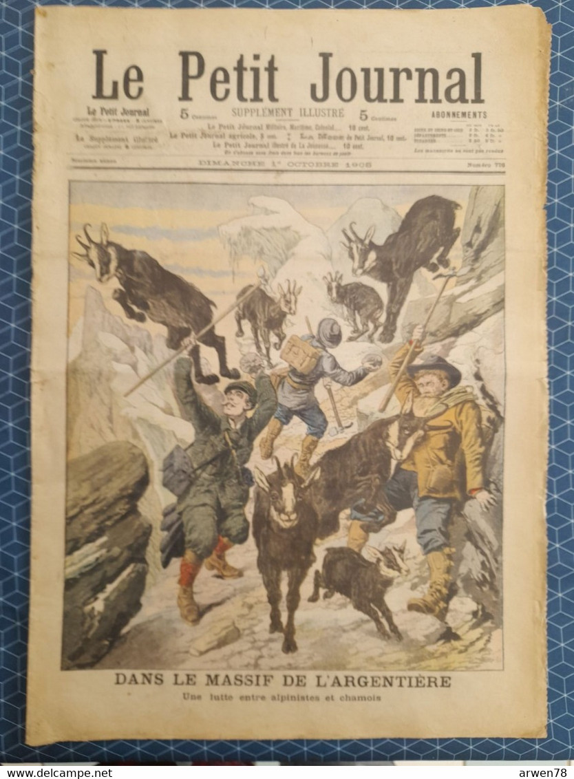 Le Petit Journal N° 776 Massif De L'Argentière Alpinistes Et Chamois Congrès Régionaliste En Bretagne Costume Breton - Le Petit Marseillais