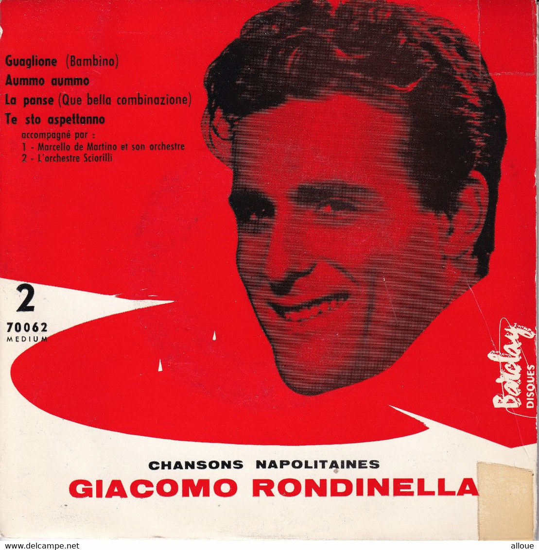 GIACOMO RONDINELLA - CHANSONS NAPOLITAINES - FR EP - GUAGLIONE ( BAMBINO) + 3 - World Music