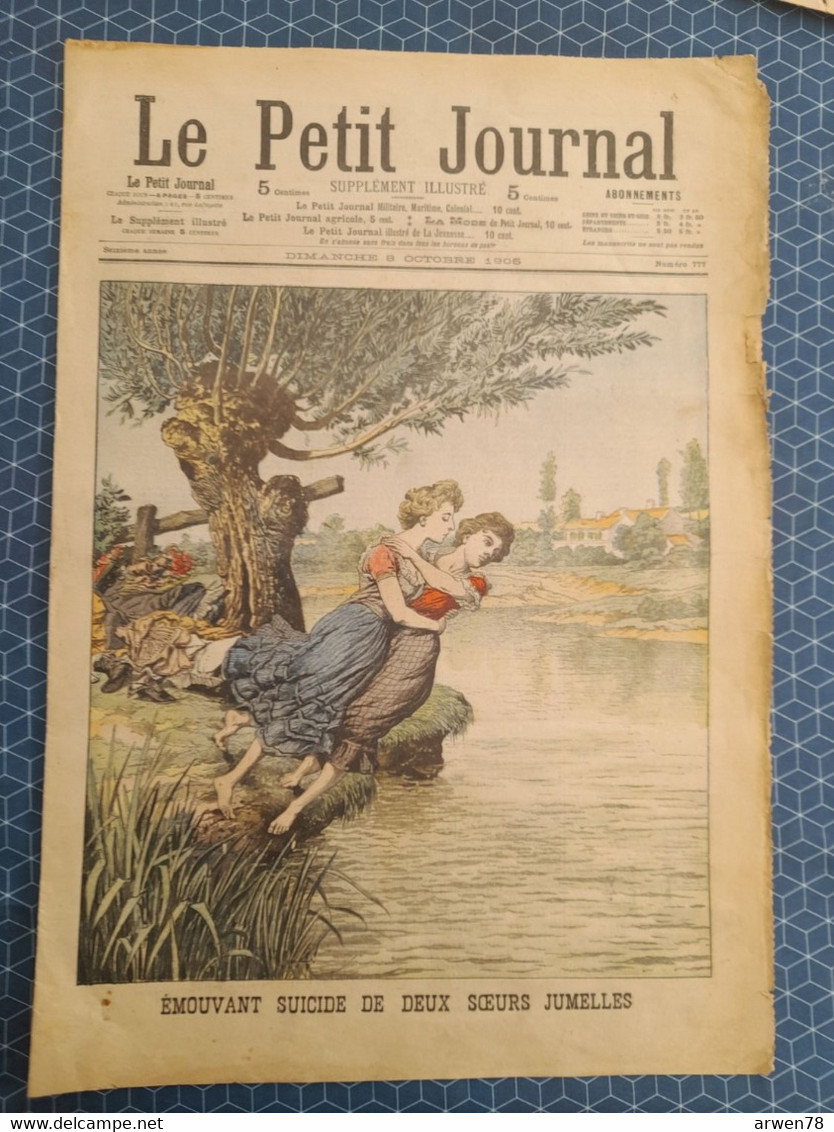 Le Petit Journal N° 777 Suicide De Deux Sœurs Jumelles Angleterre Le Roi Edouard VII Passant La Revue Des Highlanders - Le Petit Marseillais