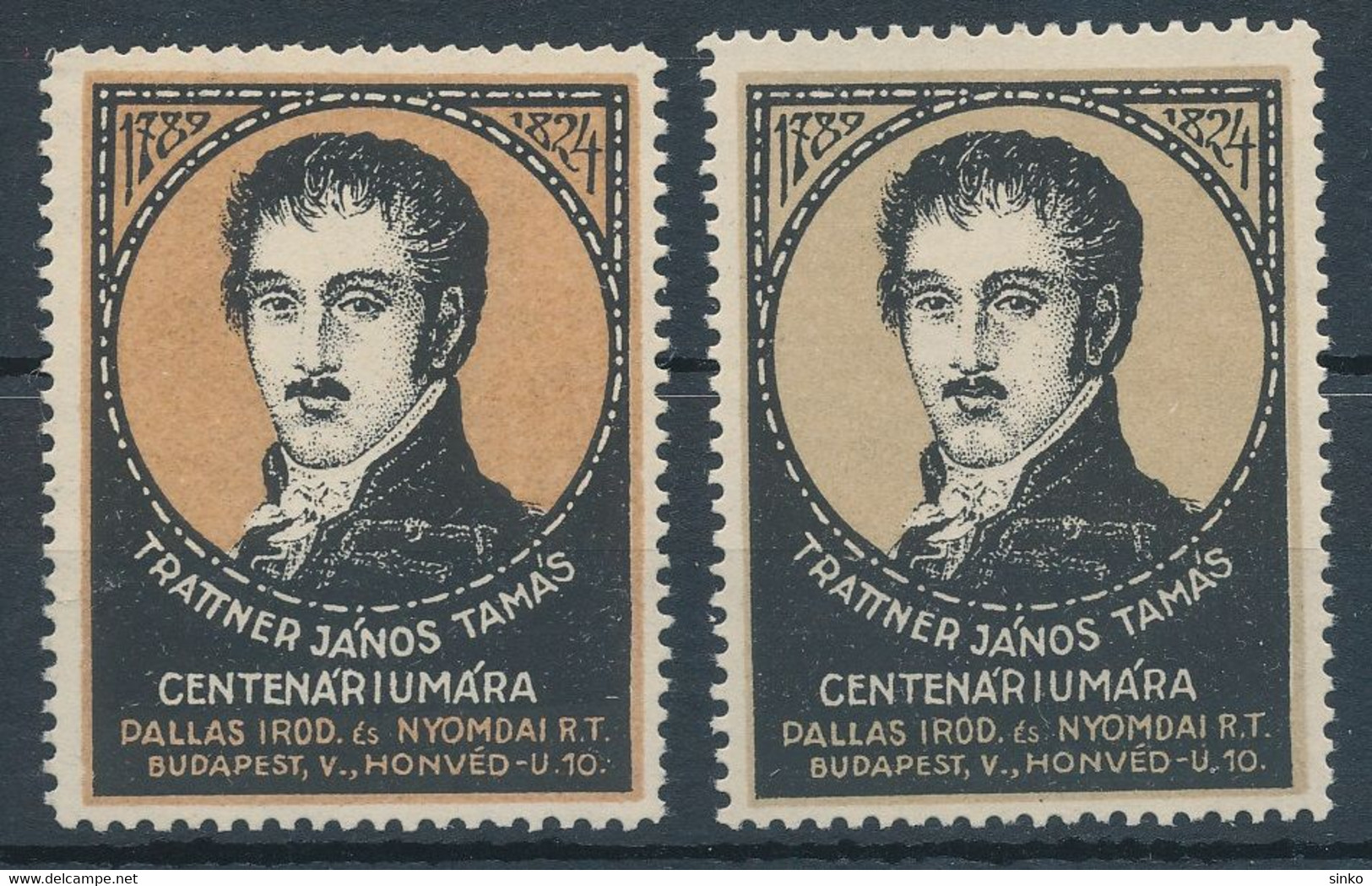 1924. To The Centenary Of János Tamás Trattner - Commemorative Sheets