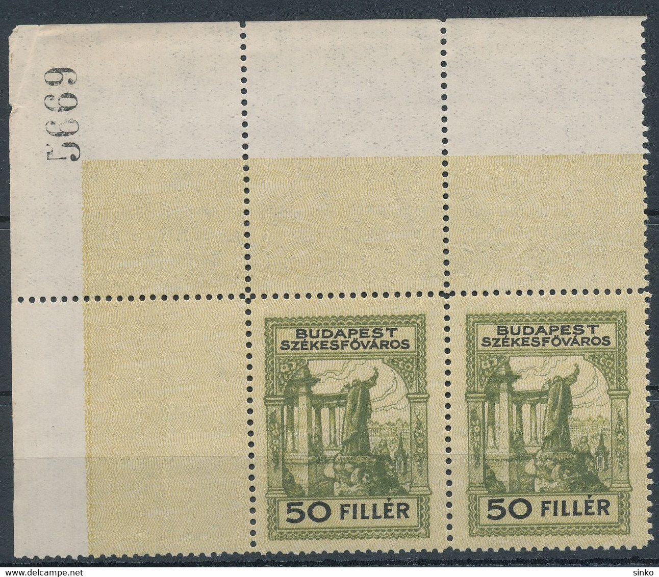 1927. Locally Issued Document Stamp - Herdenkingsblaadjes