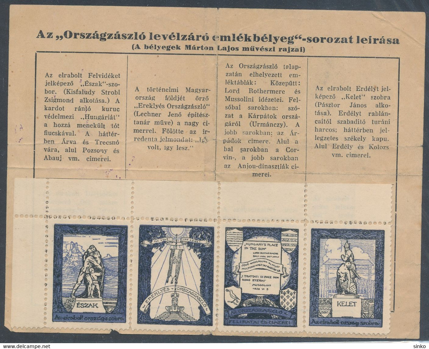 1928. National Flag Cinderella Commemorative Stamp Set - Souvenirbögen