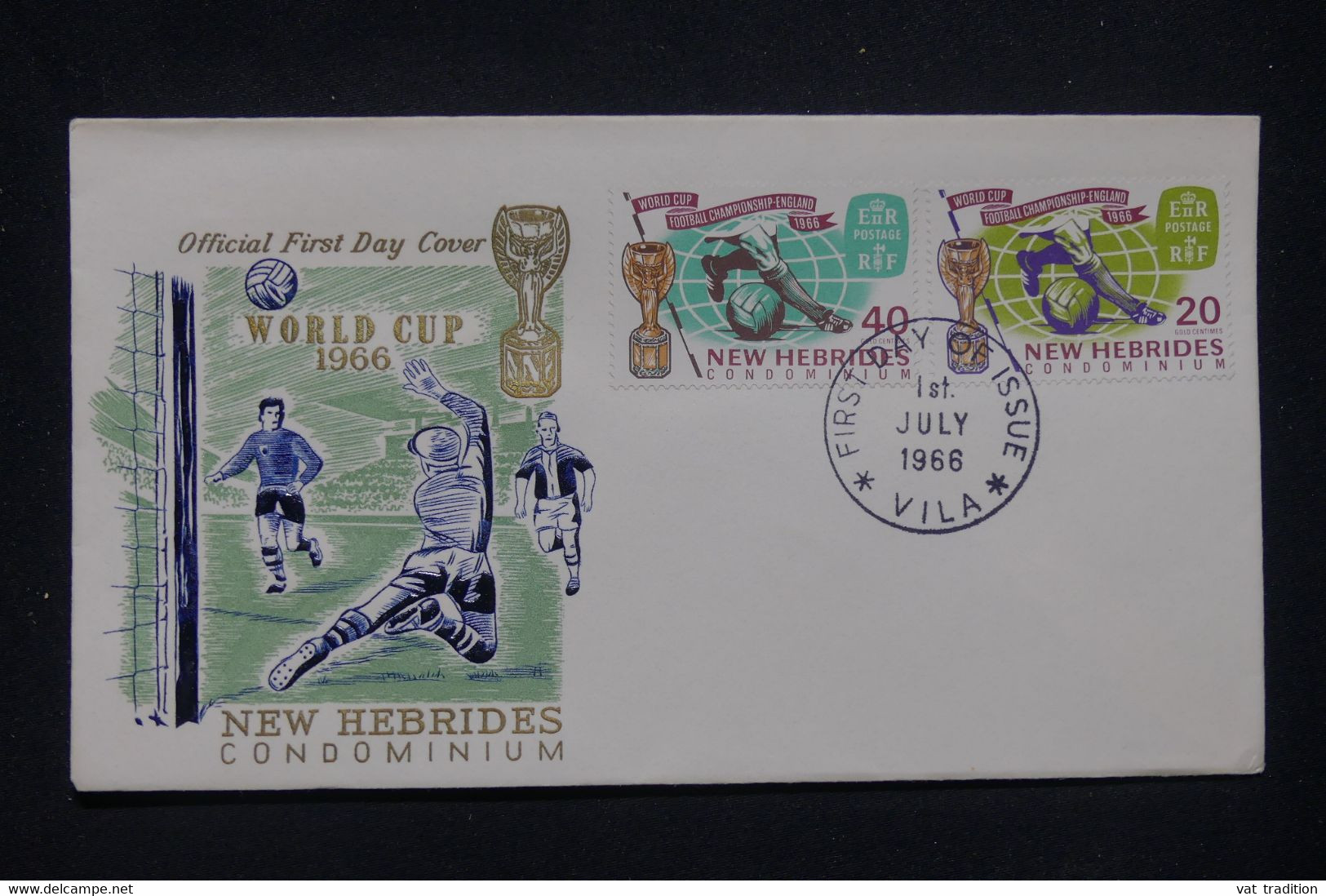 NOUVELLES HÉBRIDES - Enveloppe FDC En 1966 - Coupe Du Monde De Football - L 139132 - FDC