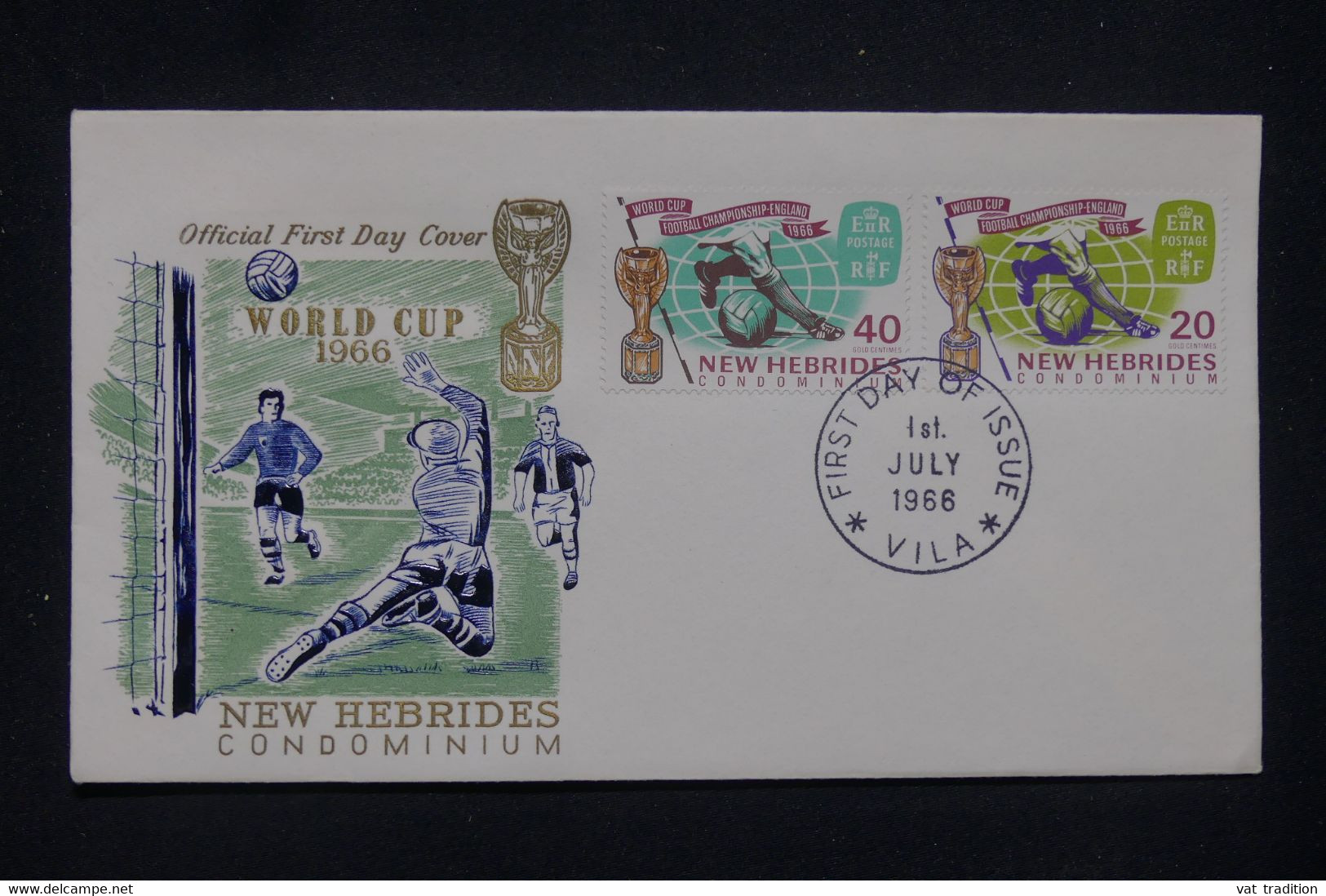 NOUVELLES HÉBRIDES - Enveloppe FDC En 1966 - Coupe Du Monde De Football - L 139133 - FDC