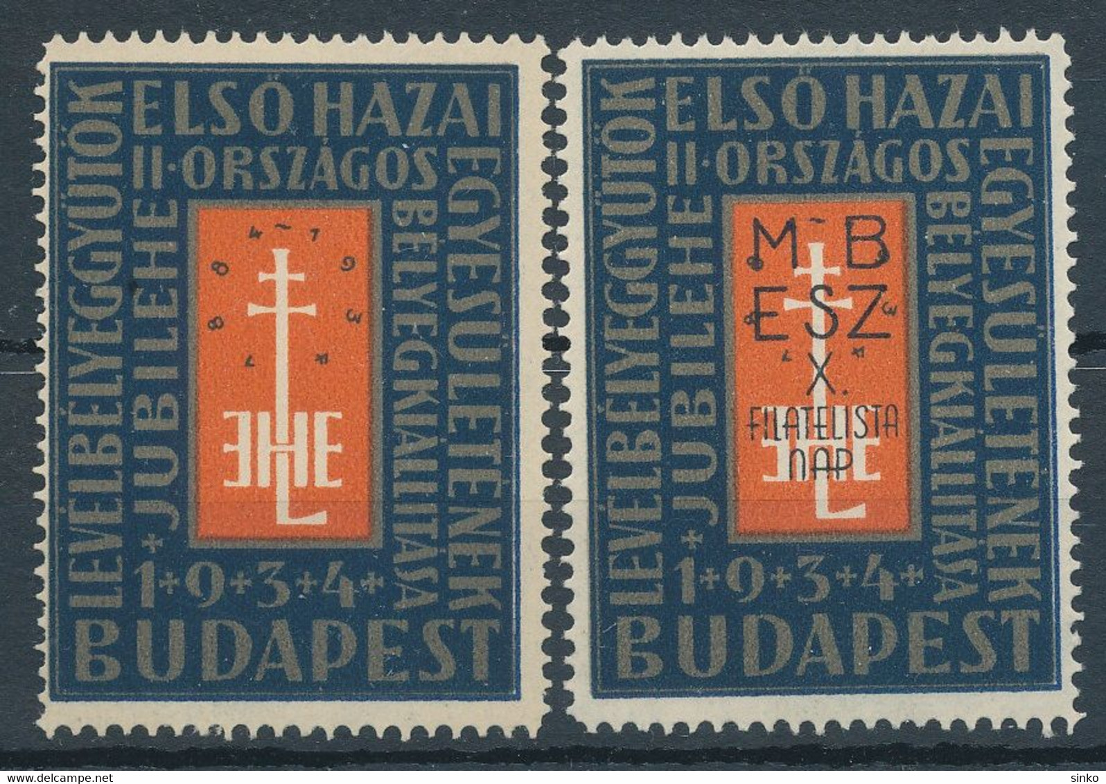 1934. Jubilehe Stamp Exhibition Budapest - Foglietto Ricordo