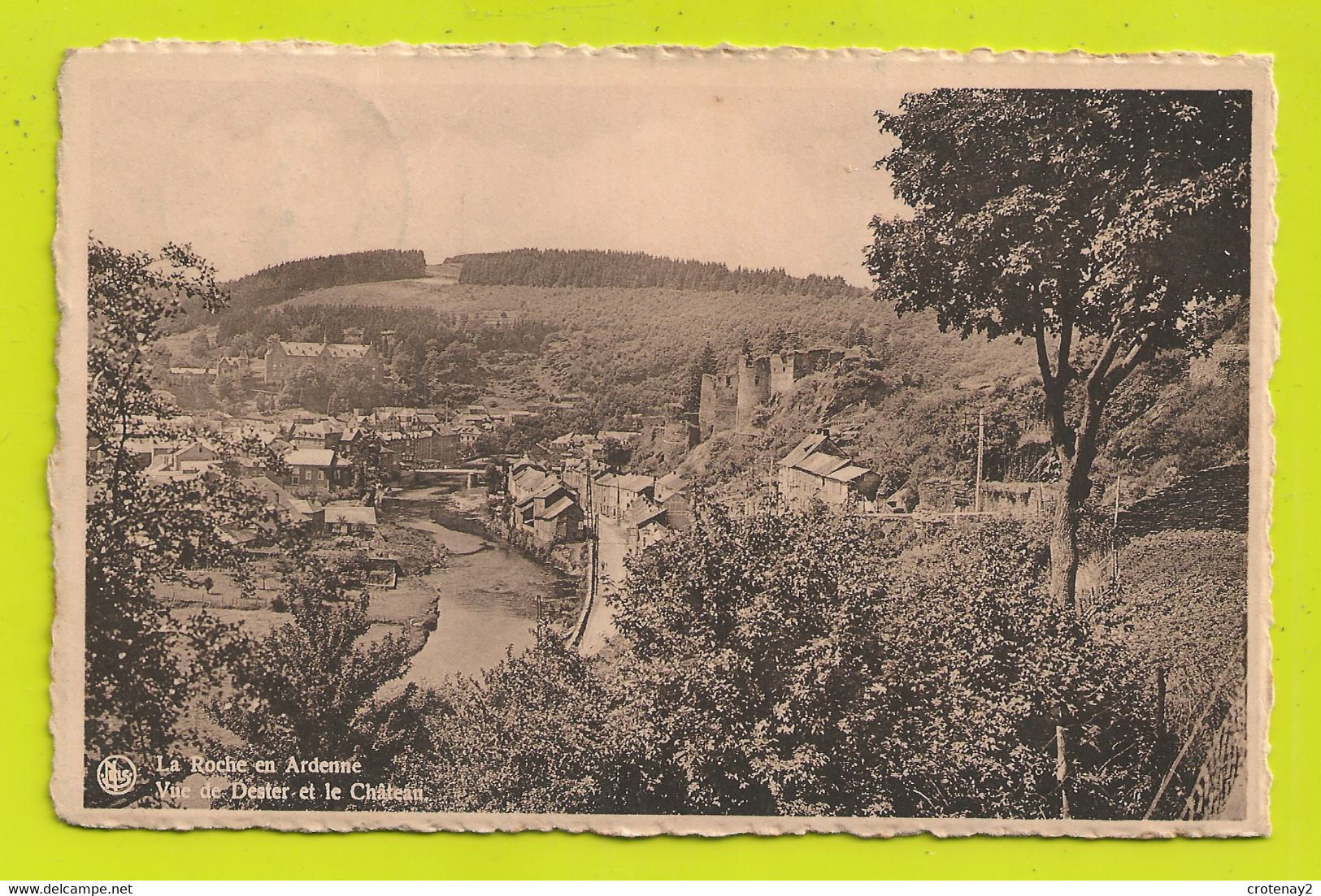 Belgique Luxembourg LA ROCHE EN ARDENNE Vue De Dester Et Le Château VOIR DOS Et Timbres - La-Roche-en-Ardenne