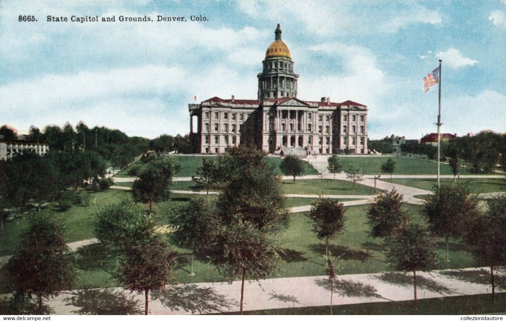 DENVER - STATE CAPITOL AND GROUNDS - DENVER - COLO - CARTOLINA FP NUOVA - Denver