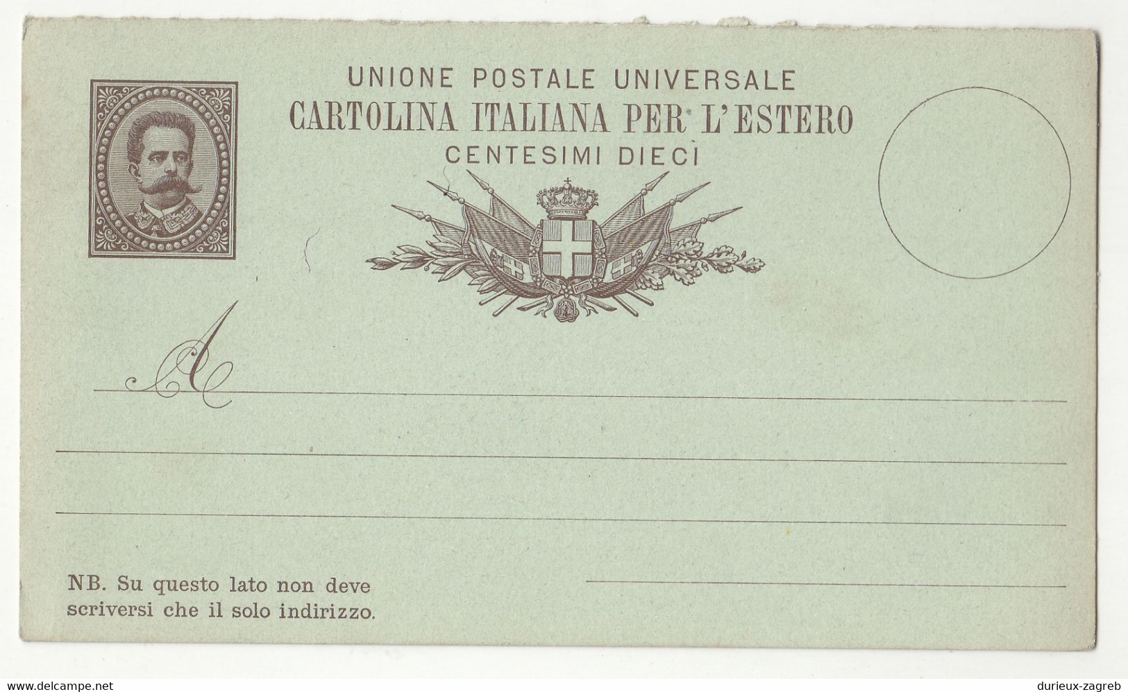 Italy Postal Stationery Postcard Not Posted B230120 - Interi Postali