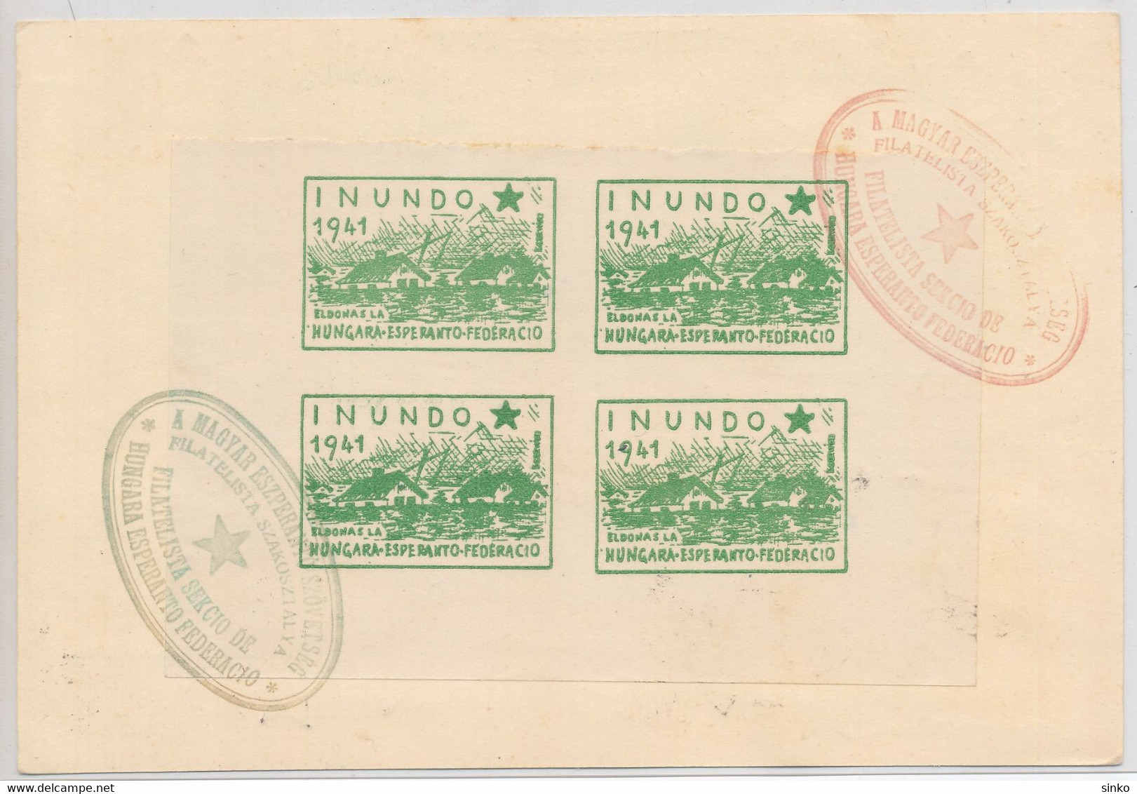 1941. XV. Hungarian Esperanto Congress Szentes - Herdenkingsblaadjes