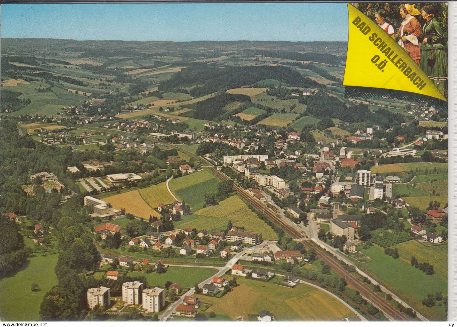 BAD SCHALLERBACH - Fliegeraufnahme, Luftbild, Kurort, Schwefelbad - Bad Schallerbach