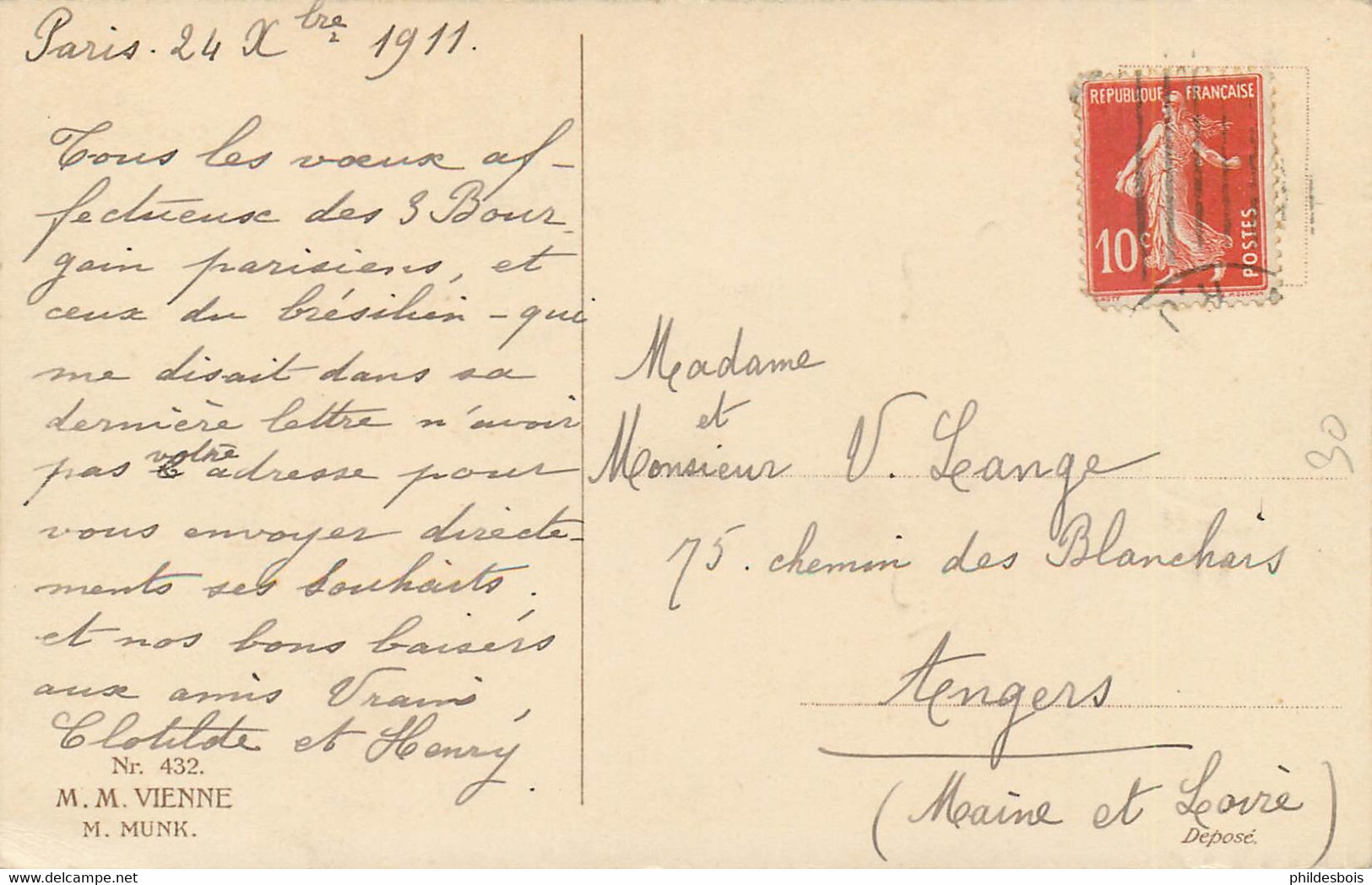 Ethel PARKINSON  M.M VIENNE  N°432 Joyeux Noel - Parkinson, Ethel