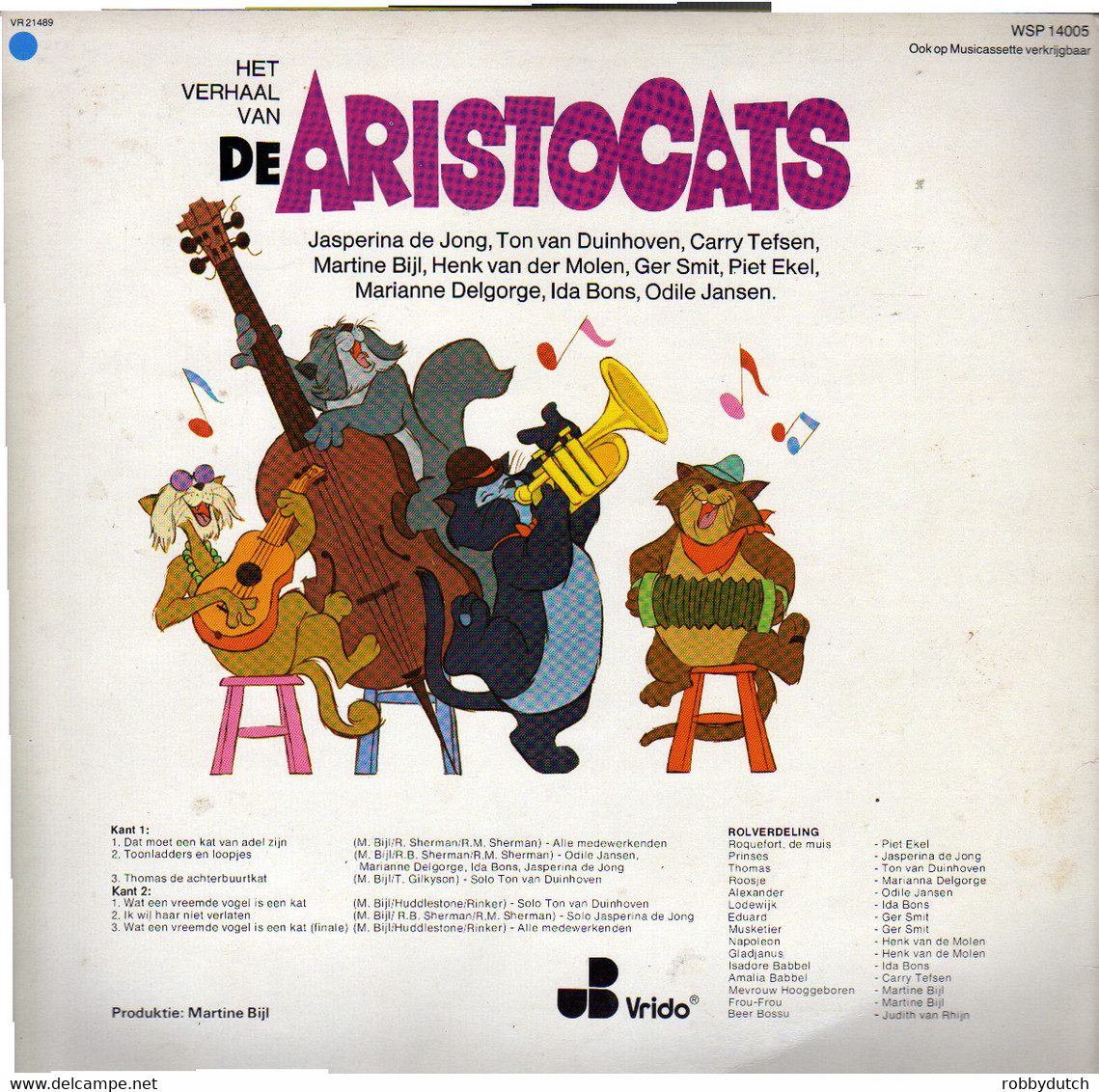 * LP *  DE ARISTOCATS - Jasperina De Jong / Ton Van Duinhoven / Carry Tefsen / Piet Ekel A.o. - Niños