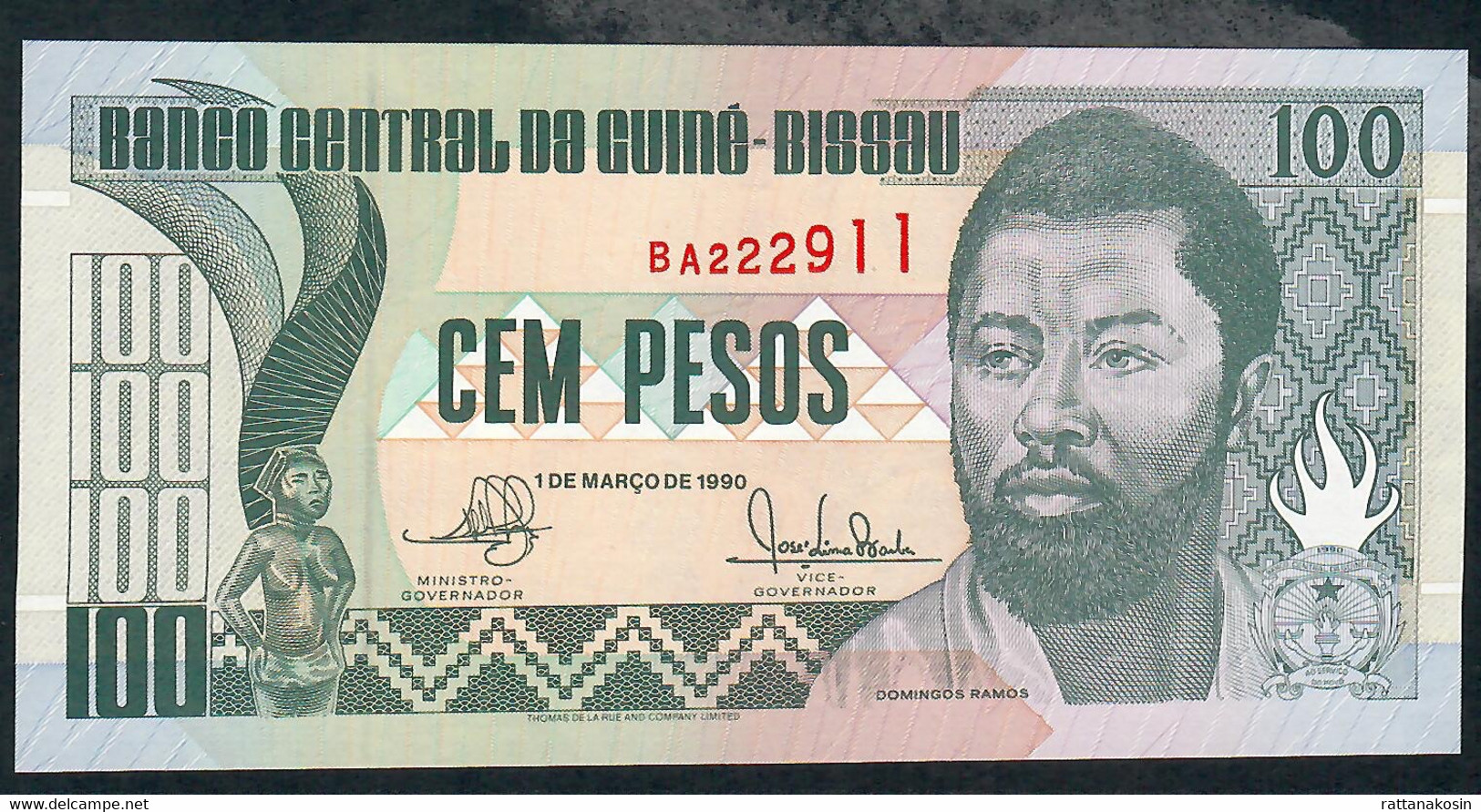 GUINEA BISSAU P11 100 PESOS 1990  #BA      UNC. - Guinea-Bissau