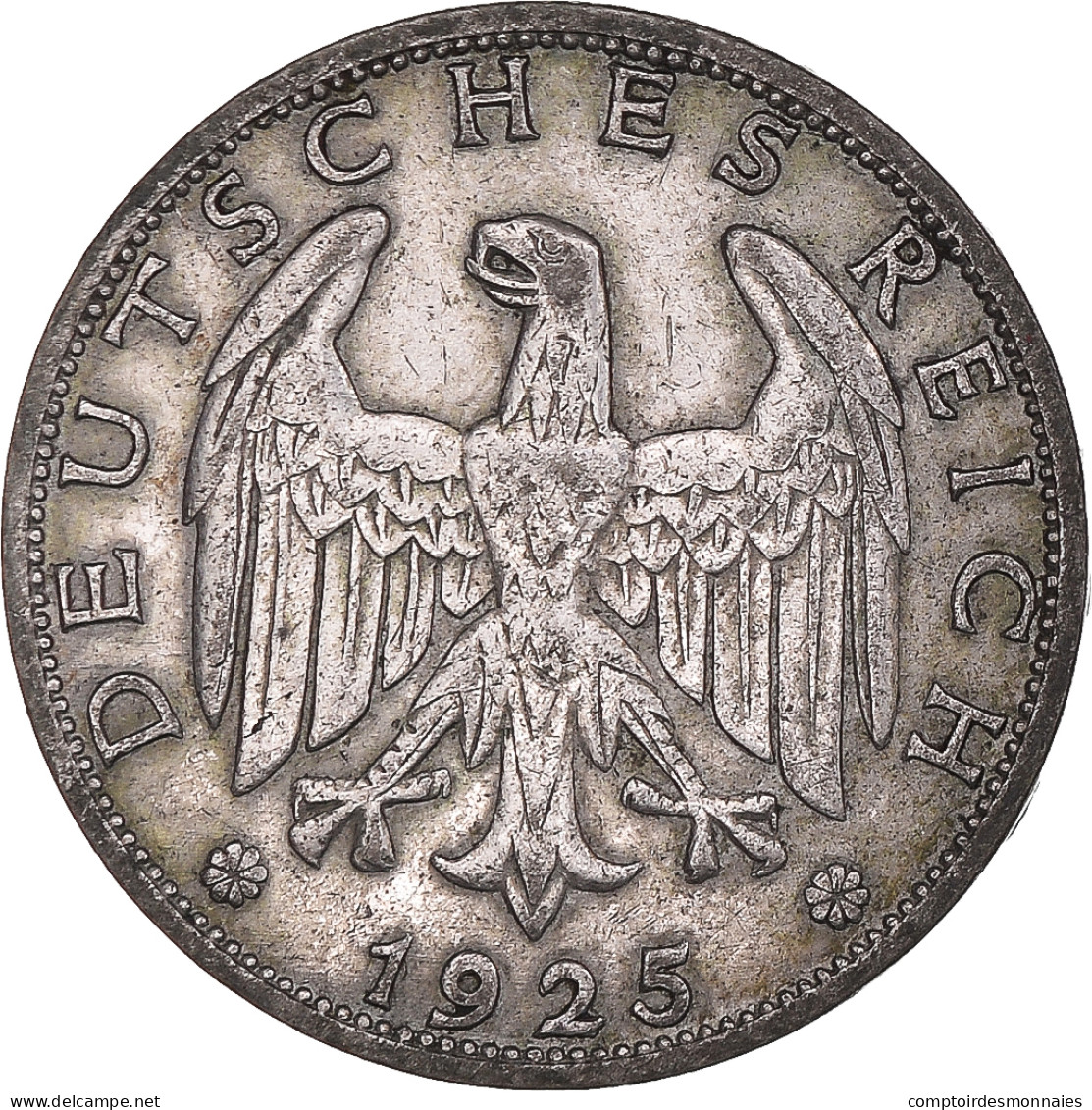 Monnaie, Allemagne, République De Weimar, Mark, 1925, Berlin, TTB, Argent - 1 Mark & 1 Reichsmark