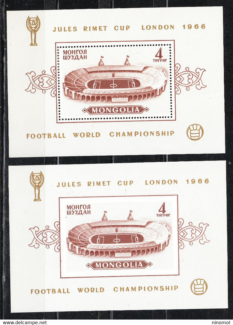 Mongolia  -  1966. Stadio. Sheets  Perf  E  Imperf.  MNH - 1966 – England