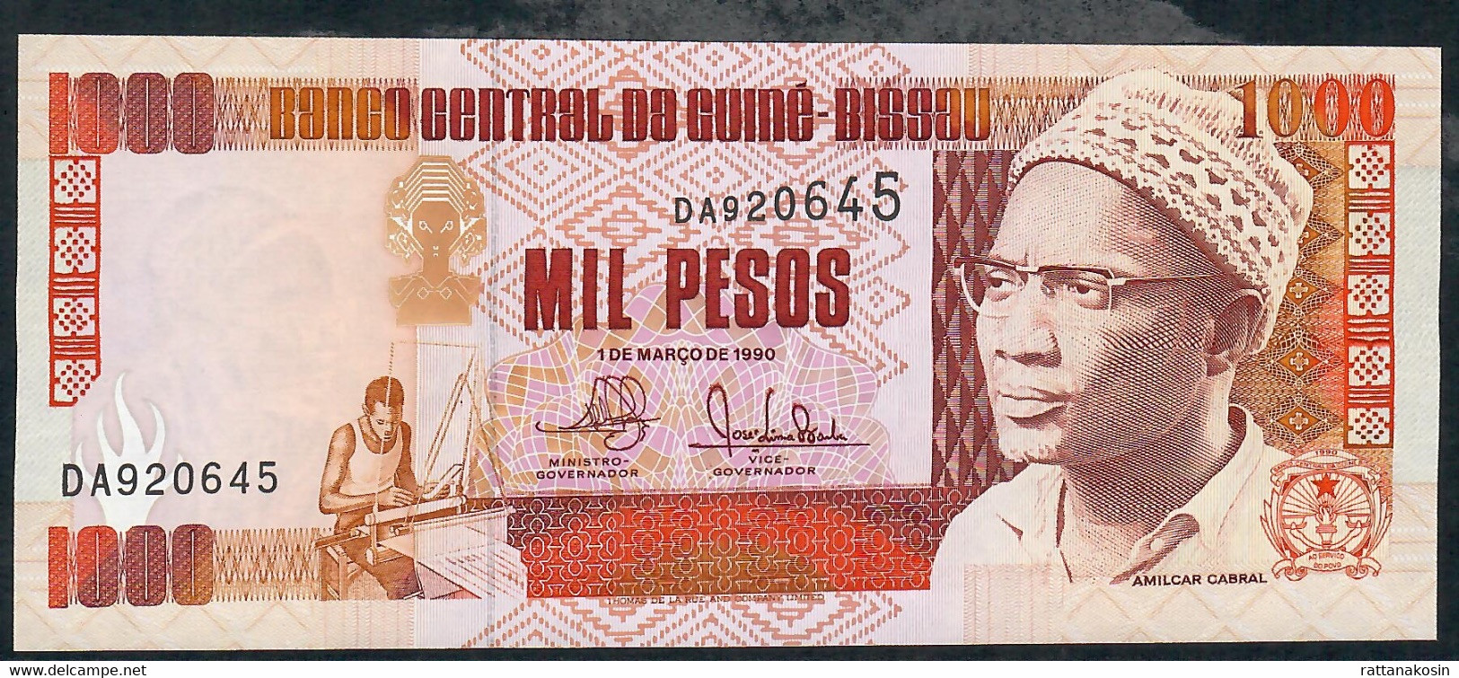 GUINEA BISSAU P13 1000 PESOS 1990  #DA      UNC. - Guinee-Bissau