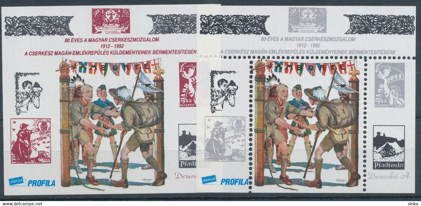 1992. Scout - Commemorative Sheet - Feuillets Souvenir