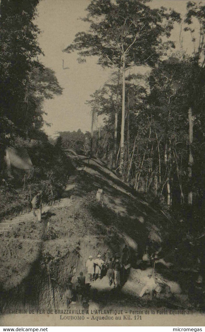 Congo - Chemin De Fer De Brazzaville à L'Atlantique - Percée De La Forêt équatoriale - Loubomo - Aqueduc Au Kil. 171 - Brazzaville