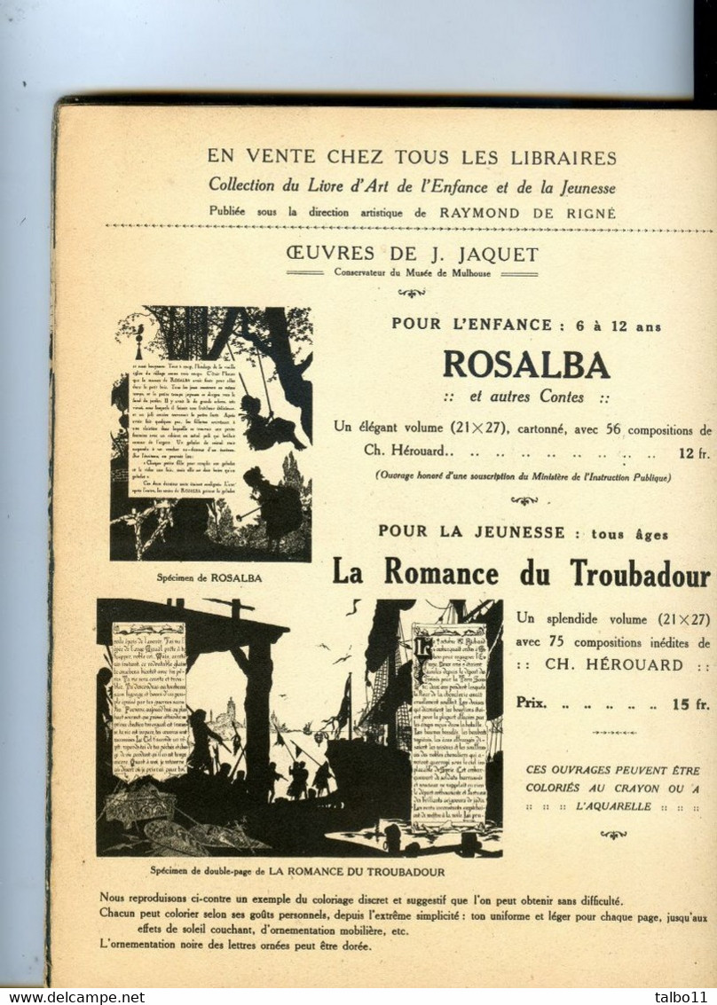 Livre - La Romance Du Troubadour - Jaquet ; Hérouard; 1923 - 75 Pages De Dessin En Ombres - Märchen